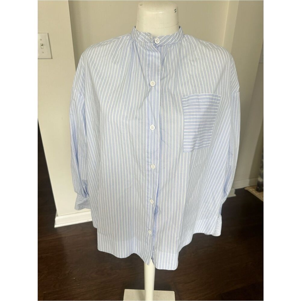 FRNCH Paris Ariana Button front Striped Blouse S